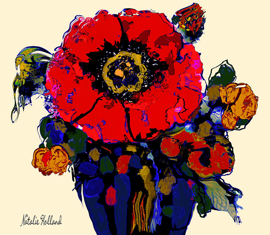 Poppy Passion Painting by Natalie Holland