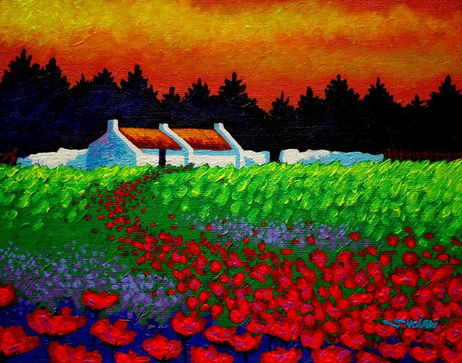 Poppy Path Painting by John  Nolan