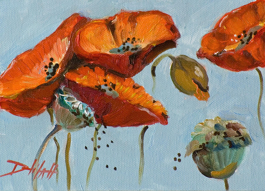 Poppy Seeds Painting by Delilah Smith
