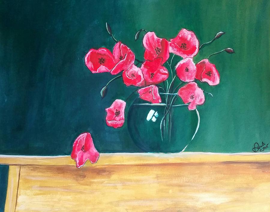 Poppy Painting - Poppy Still Life by Carol Duarte