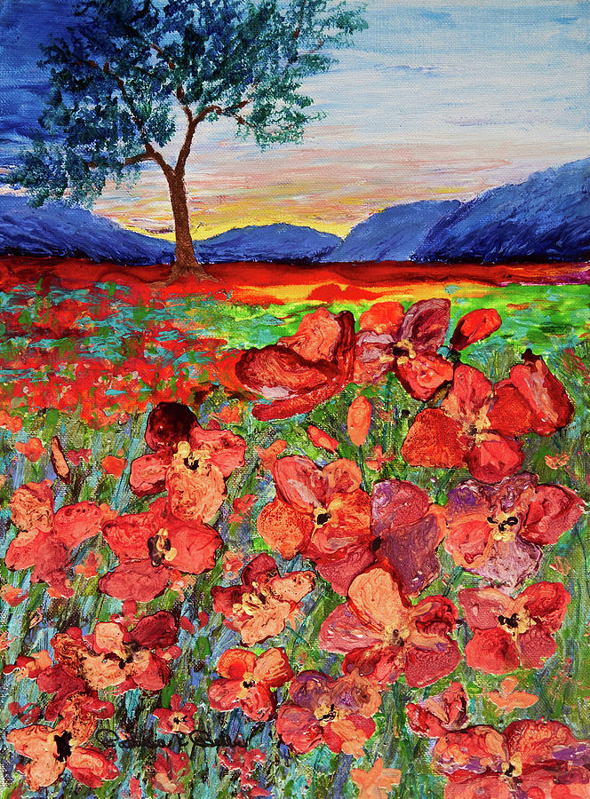 POPpy Sunset Painting by Patricia Beebe
