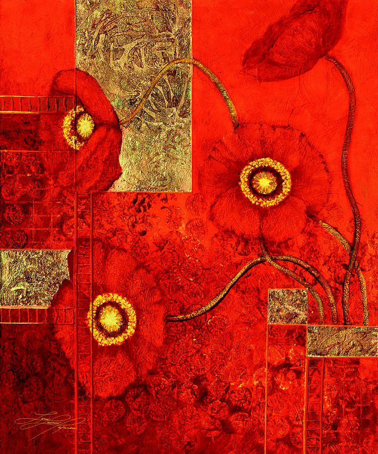 Poppy Painting - Poppy Treasures by Lynn Lawson Pajunen Poppy Painting - Poppy Treasures by Lynn Lawson Pajunen