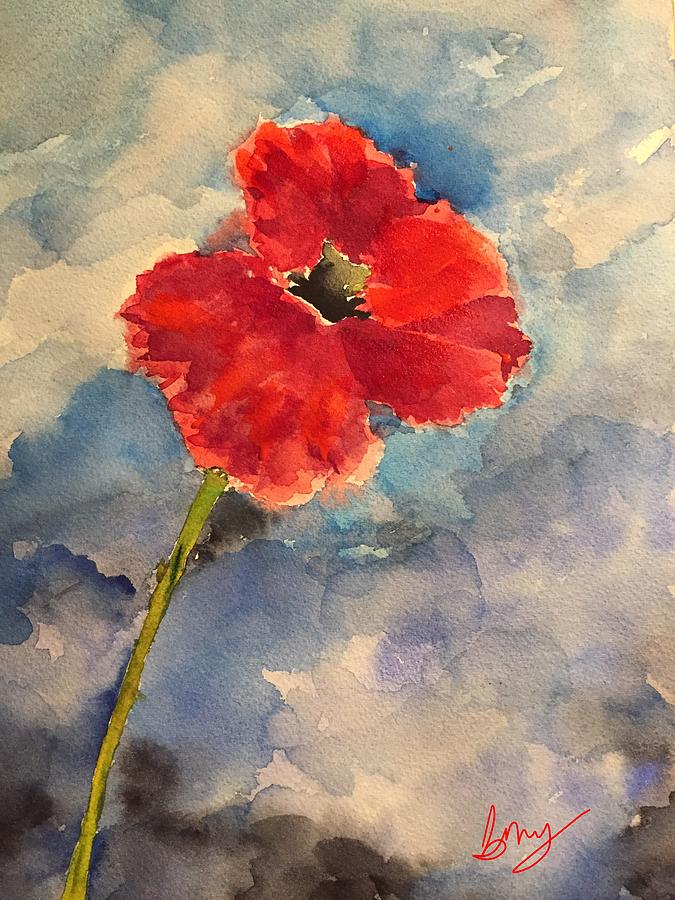 Poppy Strong Painting by Bonny Butler