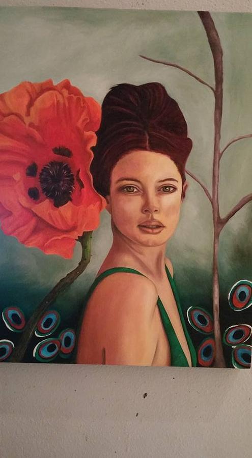 Poppy work in progress Painting by Leah Saulnier The Painting Maniac