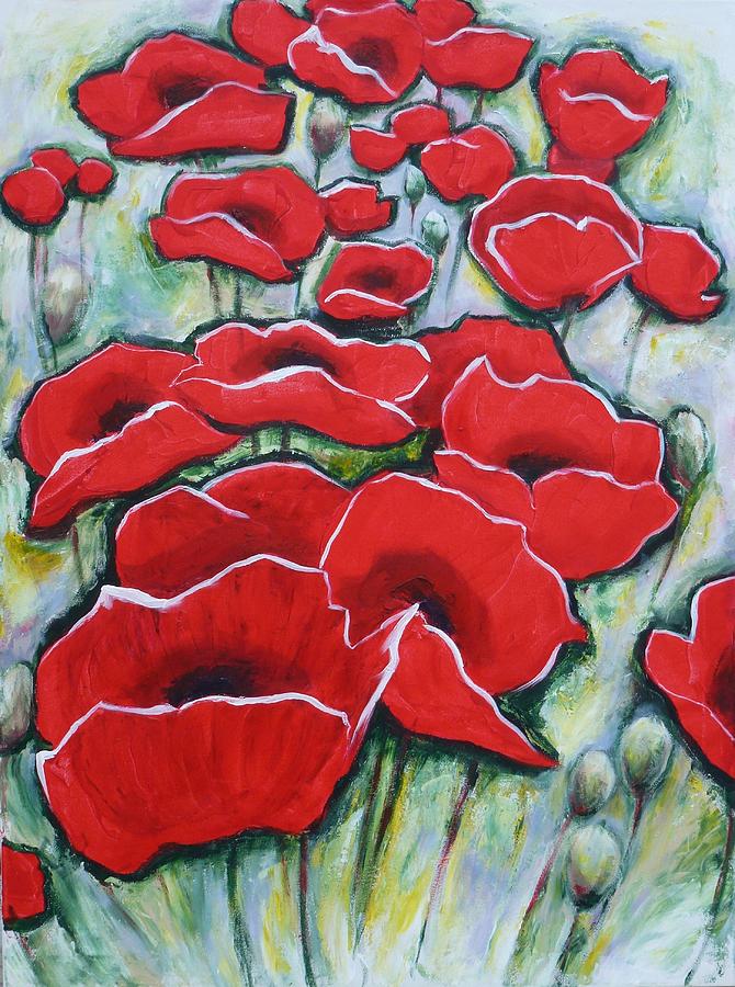 Poppy Painting - Poppylarity Contest III by Sheila Diemert