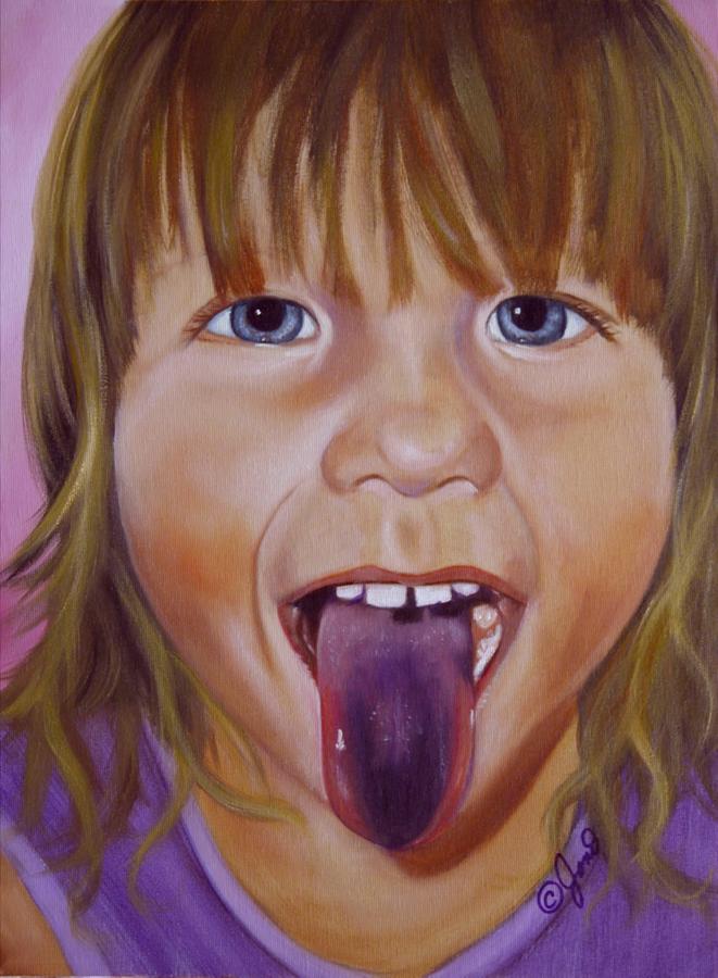 Popsicle Tongue Painting by Joni McPherson