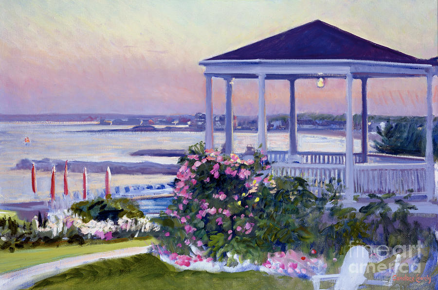 Porch at Sunet Painting by Candace Lovely