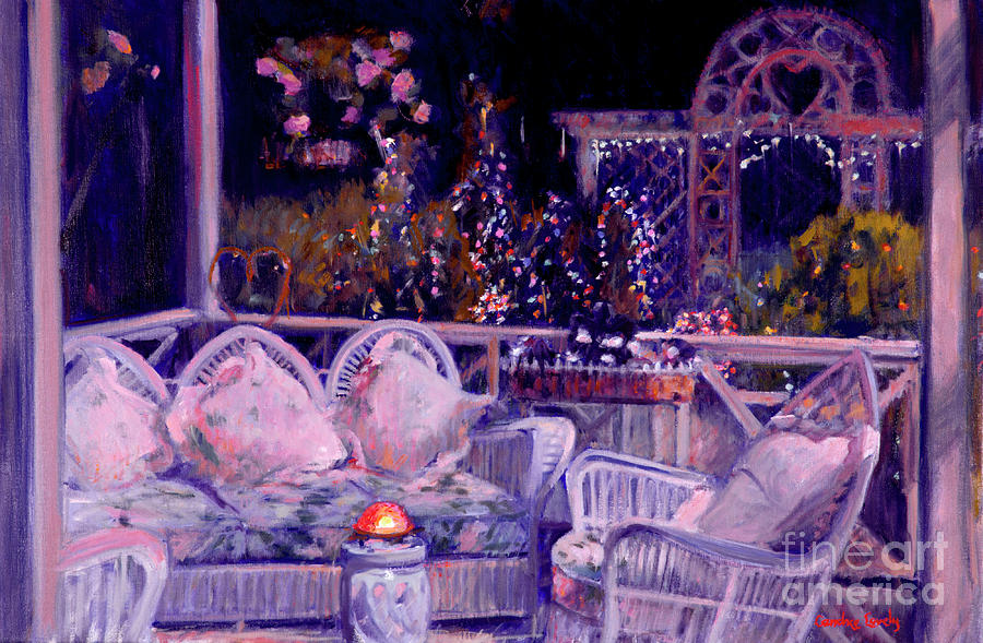 Porch Lights Painting by Candace Lovely