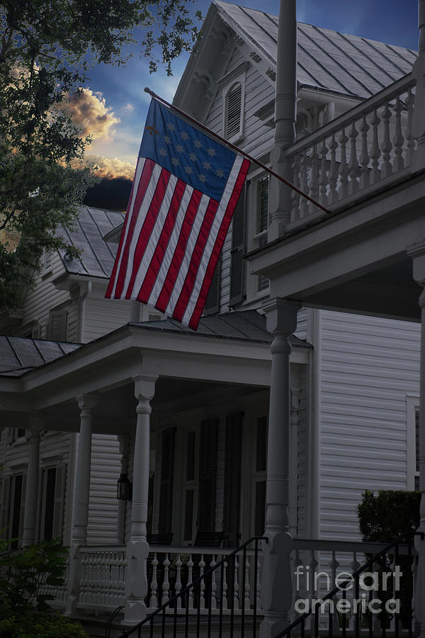 Porch Patriotism Photograph
