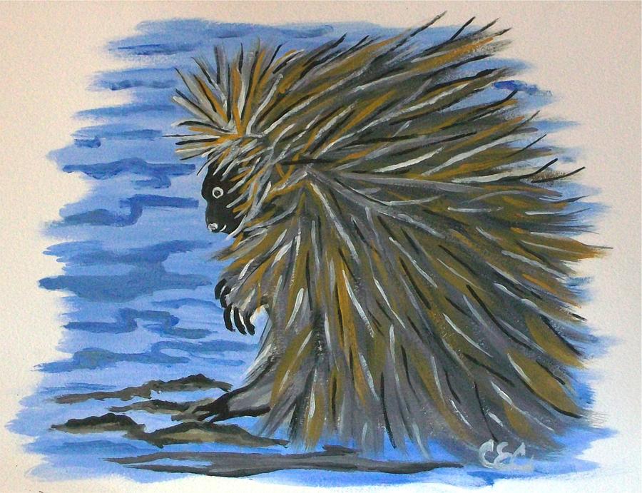 Porcupine Painting by Carolyn Cable
