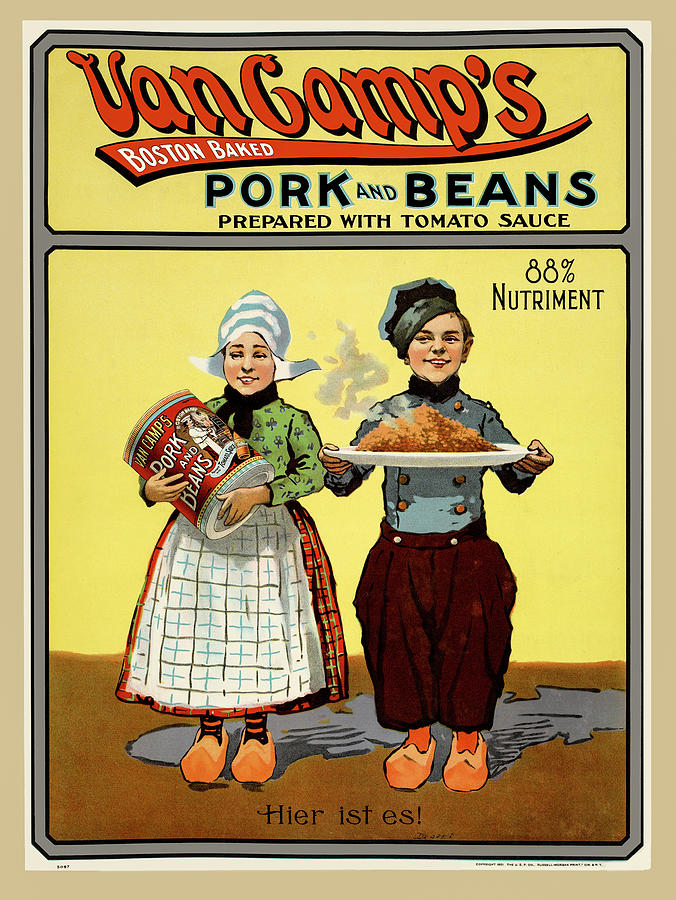 Pork and Beans Hans and Lena Poster 1901 Photograph by Phil Cardamone