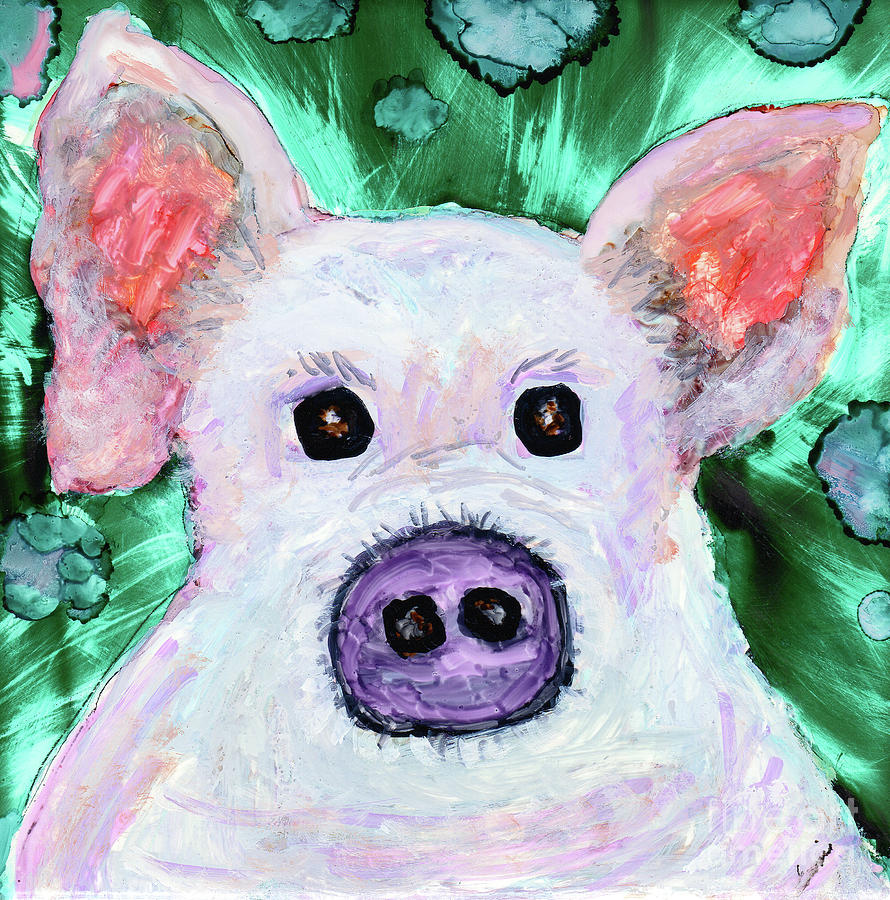 Porky the Pig Painting by Eunice Warfel