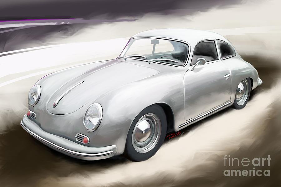 Porsche 356 A Coupe Drawing by Reinhold Fine Art