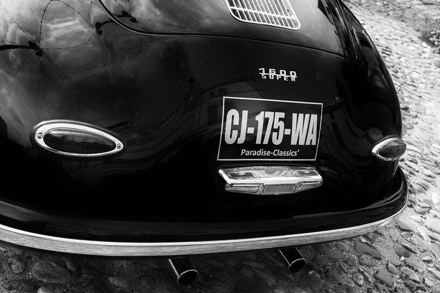 Porsche 356 Rear in Mono Photograph by Georgia Clare