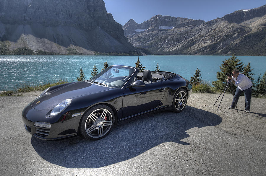 Porsche 911 Photograph - Porsche 911 Cab At Bow Lake by Kevin Johnston Porsche 911 Photograph - Porsche 911 Cab At Bow Lake by Kevin Johnston