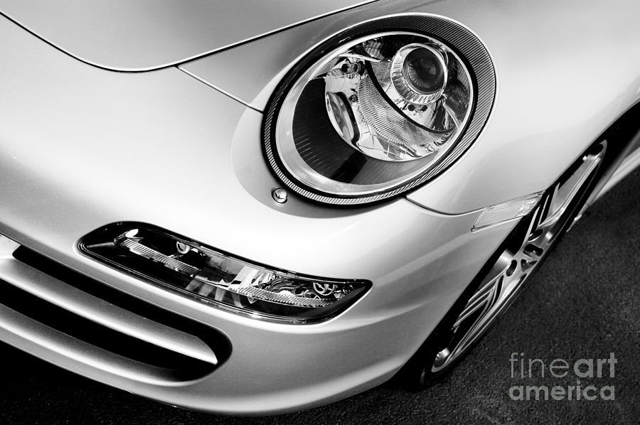 Black And White Photograph - Porsche 911 Black and White by Paul Velgos