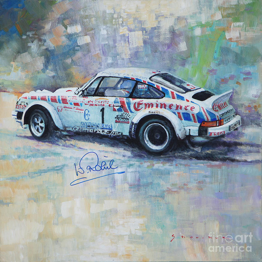 Automotive Painting - Porsche 911 SC  Rallye Sanremo 1981 by Yuriy Shevchuk