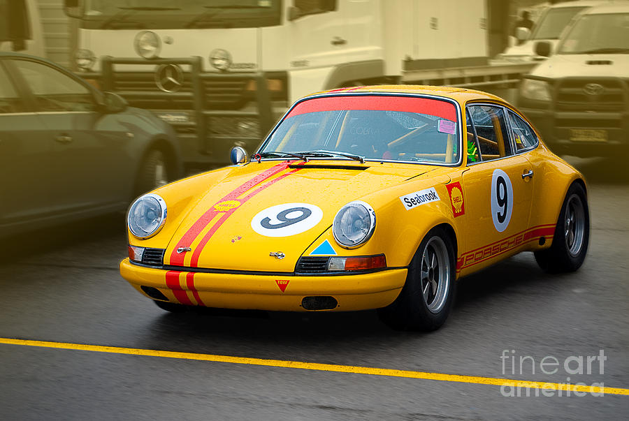 Yellow Porsche 911 #1 Photograph by Stuart Row