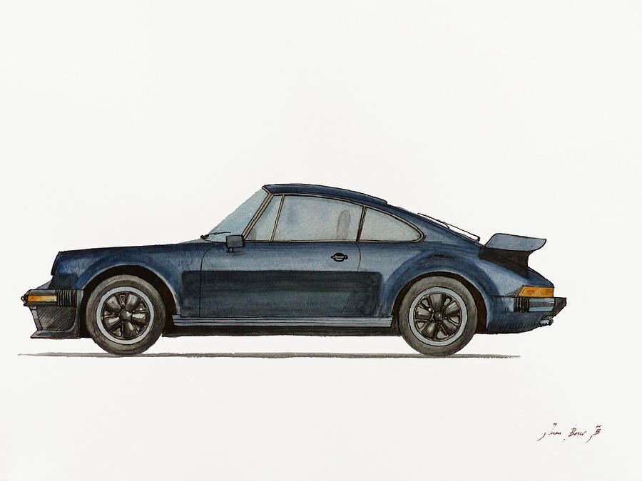 Porsche Painting - Porsche 911 turbo 930 by Juan  Bosco