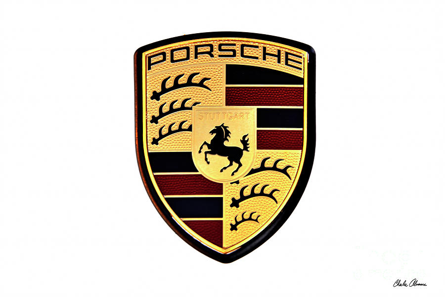 Porsche Emblem On White