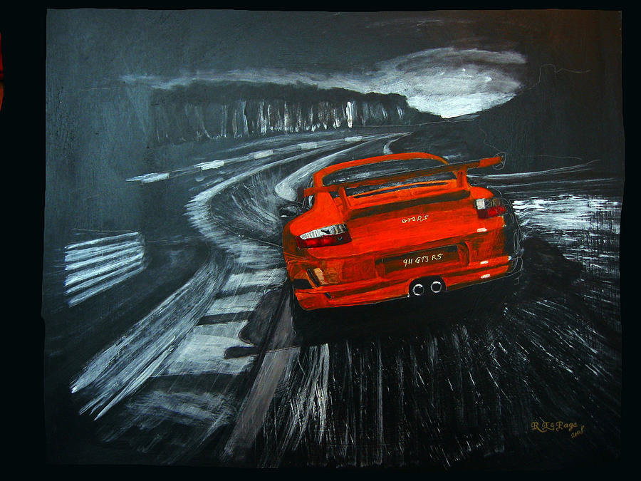 Porsche Painting - Porsche GT3 Le Mans by Richard Le Page