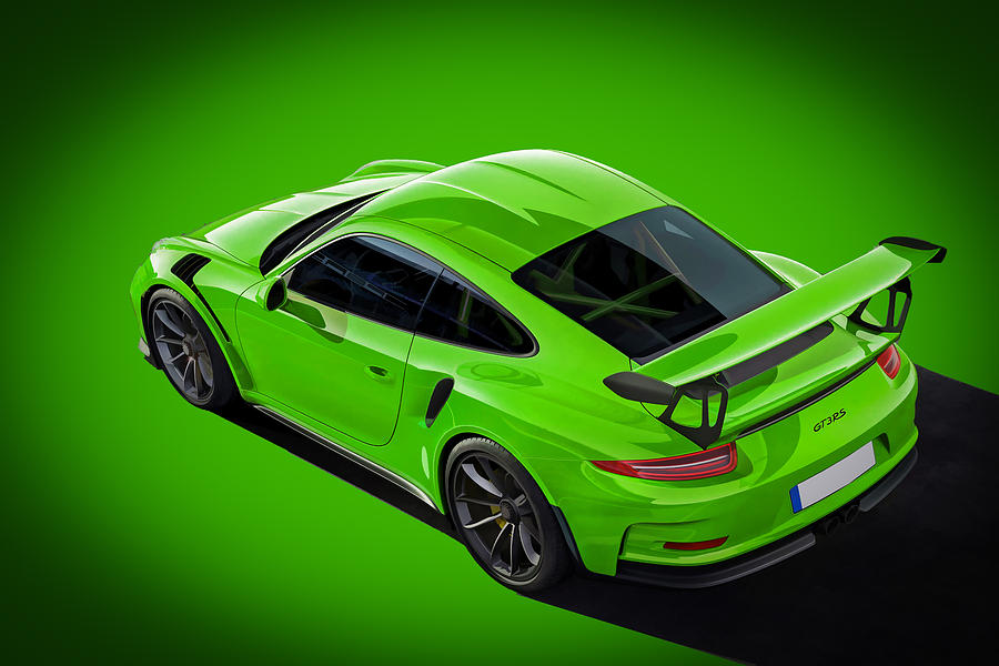 Porsche GT3RS Digital Art by Roger Lighterness