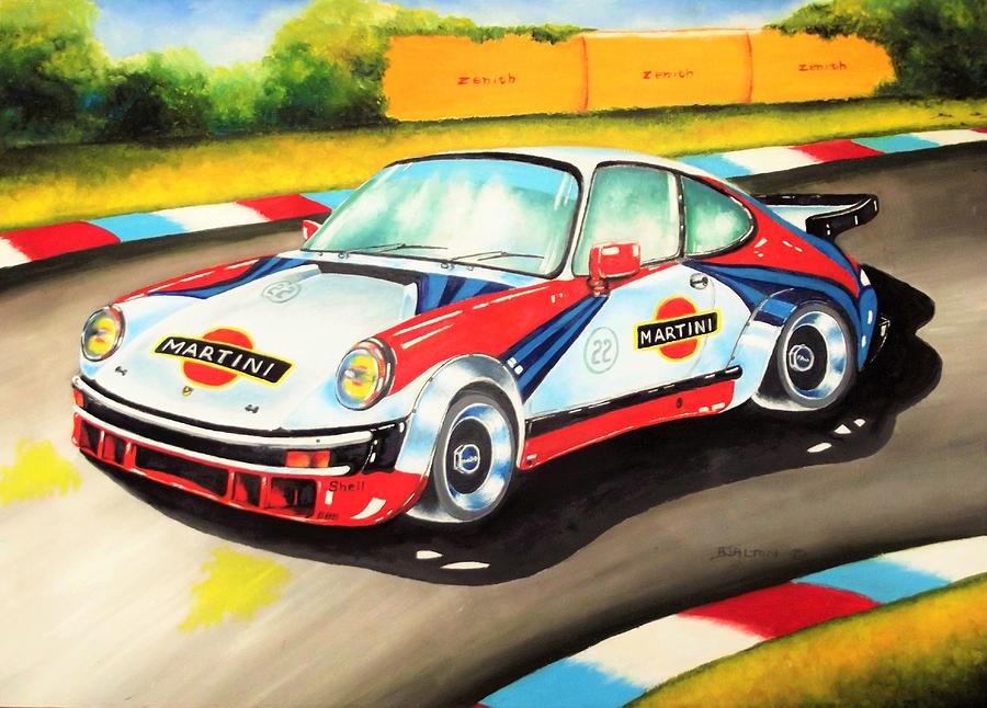 Porsche In Action Painting by Anne Dalton Porsche In Action Painting by Anne Dalton
