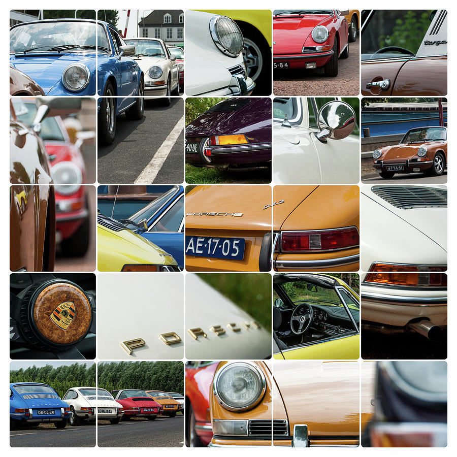 Porsche Oldtimer Collage Photograph by 2bhappy4ever