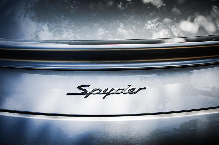 Porsche Spyder Emblem -0040c Photograph by Jill Reger