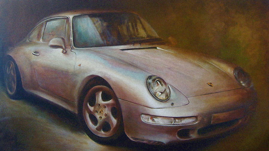 Car Painting - Porsche by Vali Irina Ciobanu
