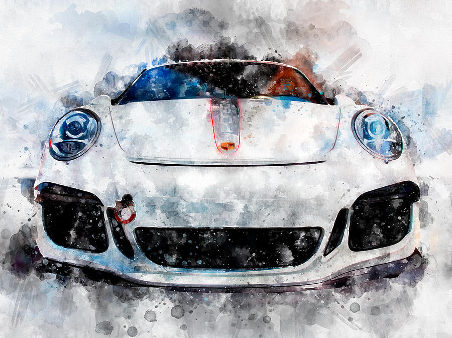 Porsche Watercolor by Michael Colgate Porsche Watercolor by Michael Colgate