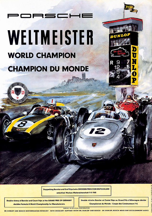 Porsche Weltmeister Vintage Poster Photograph by Georgia Clare