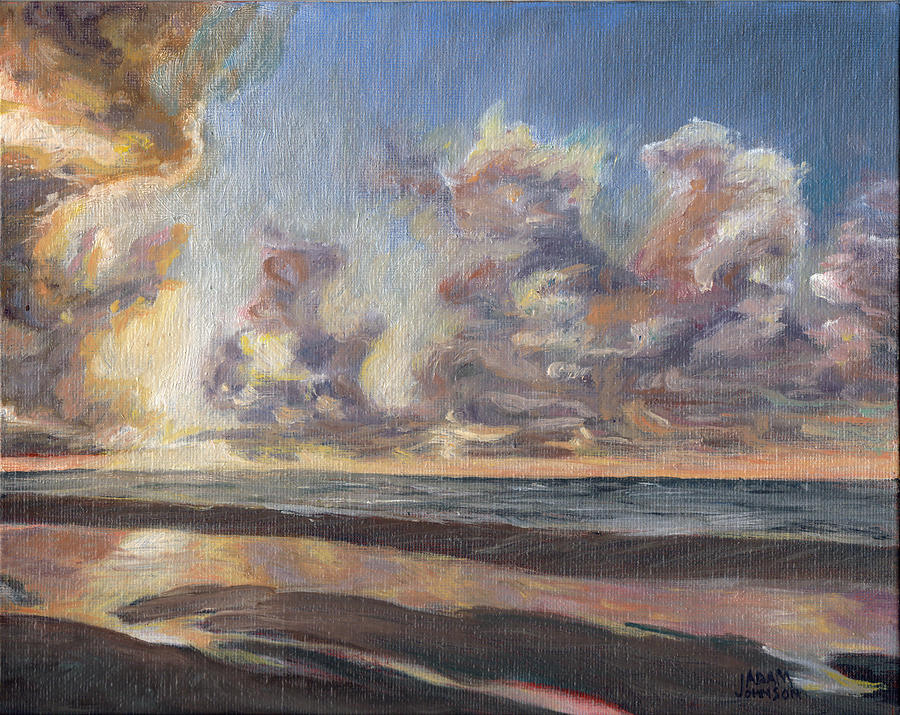 Port Aransas Sunrise Painting by Adam Johnson