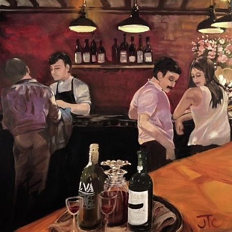 Port Bar Painting by Julie Todd-Cundiff