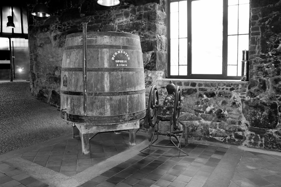 Port barrel and fruit press Photograph by Lukasz Ryszka