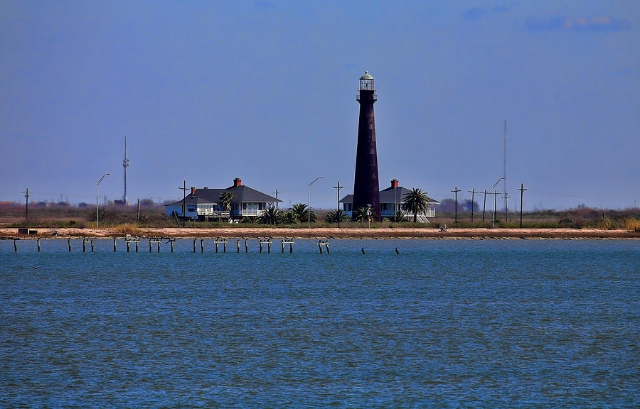 Port Bolivar Lighthouse From the Bay Photograph by Judy Vincent