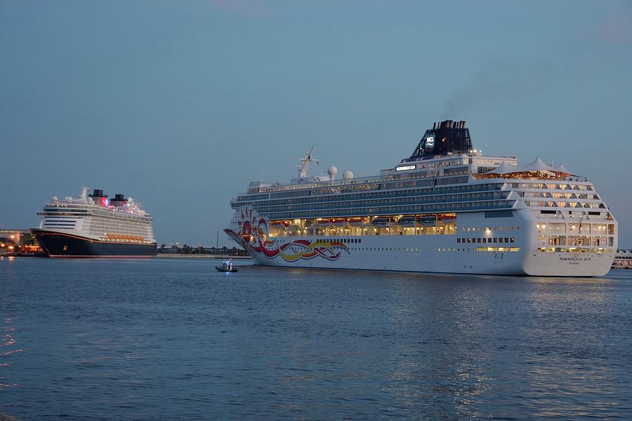 Port Canaveral Cruise Ships Photograph by Bradford Martin