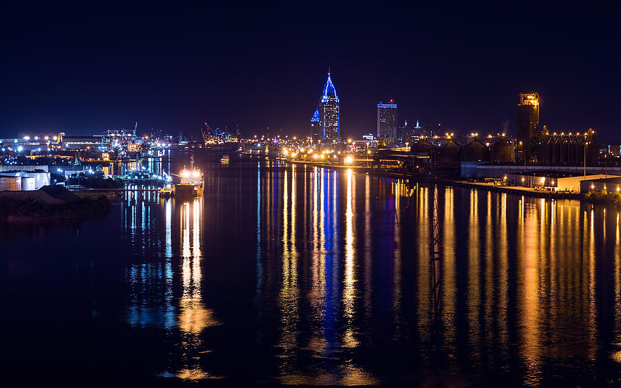 Port City in Blue Photograph by Brad Boland