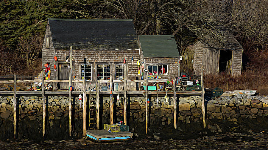 Boat Photograph - Port Clyde Lobster Shack by Stan Dzugan