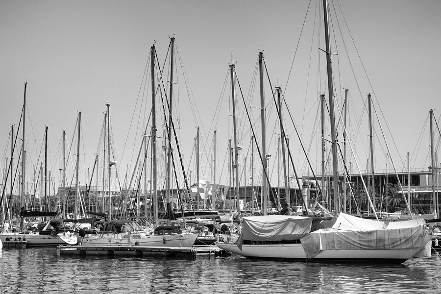 Port de Barcelona Yachts Photograph by Georgia Clare