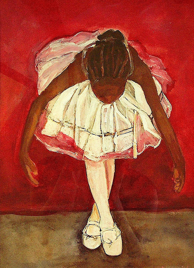 Ballerina Painting - Port de bras Forward by Amira Najah Whitfield