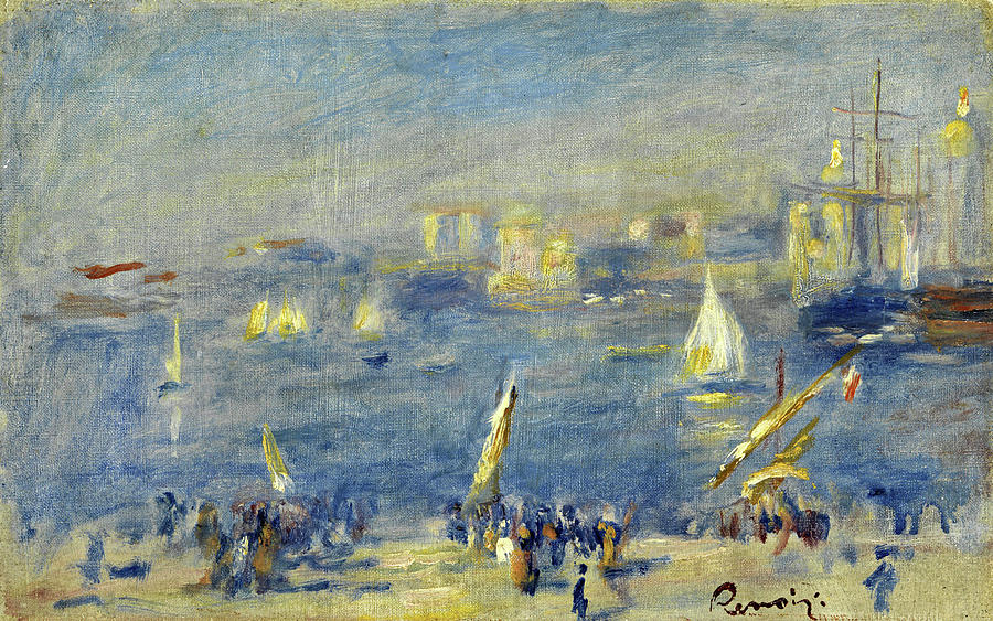 Port de Marseille. Le Fort Saint-Jean Painting by Pierre-Auguste Renoir