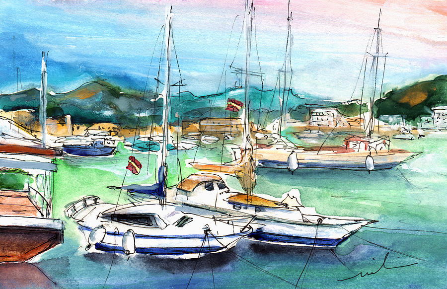 Port De Soller In Majorca 02 Painting by Miki De Goodaboom