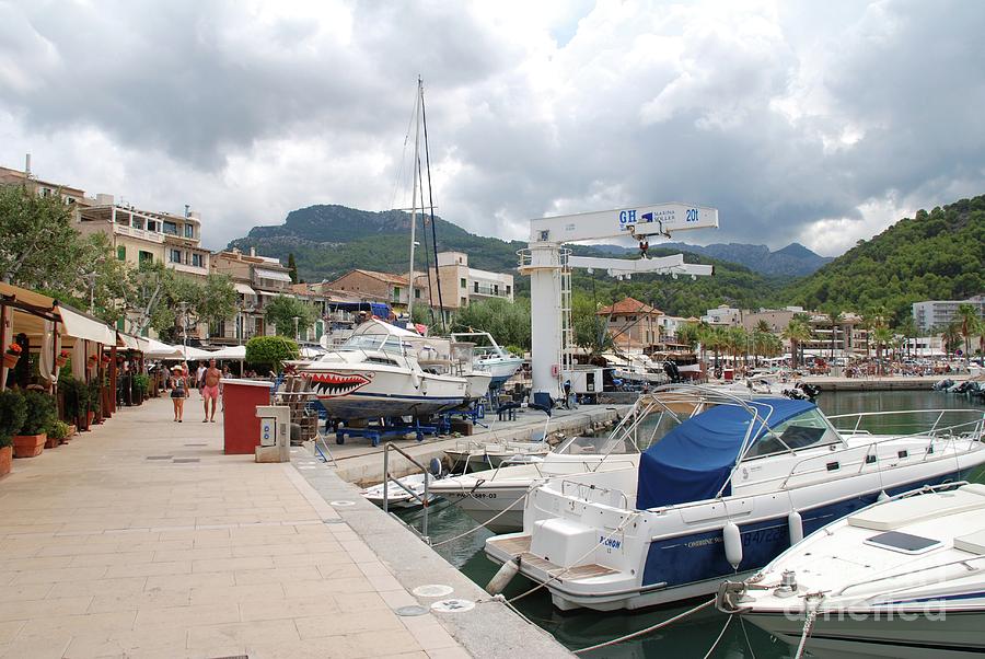 Port de Soller quay in Majorca Photograph by David Fowler