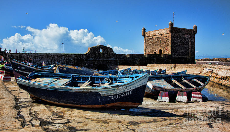 Port Essaouira Boats  Photograph by Chuck Kuhn