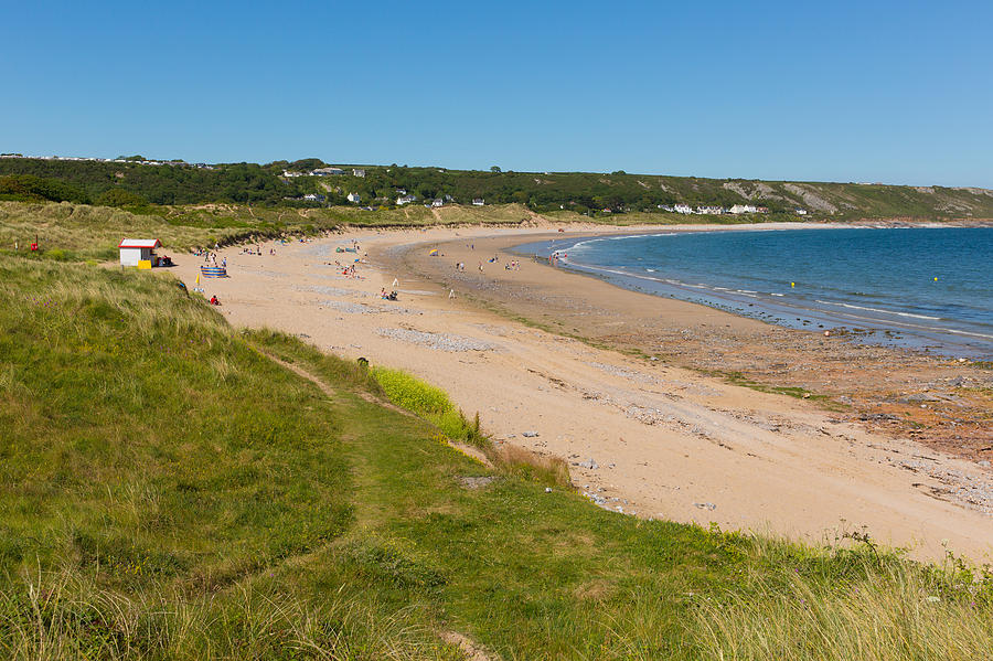 Port Eynon beach The Gower Peninsula Wales uk Photograph by Charlesy ...