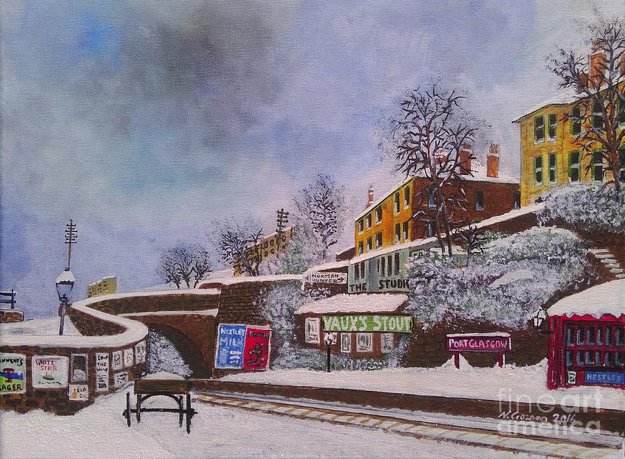 Port Glasgow Christmas Painting by Neal Crossan