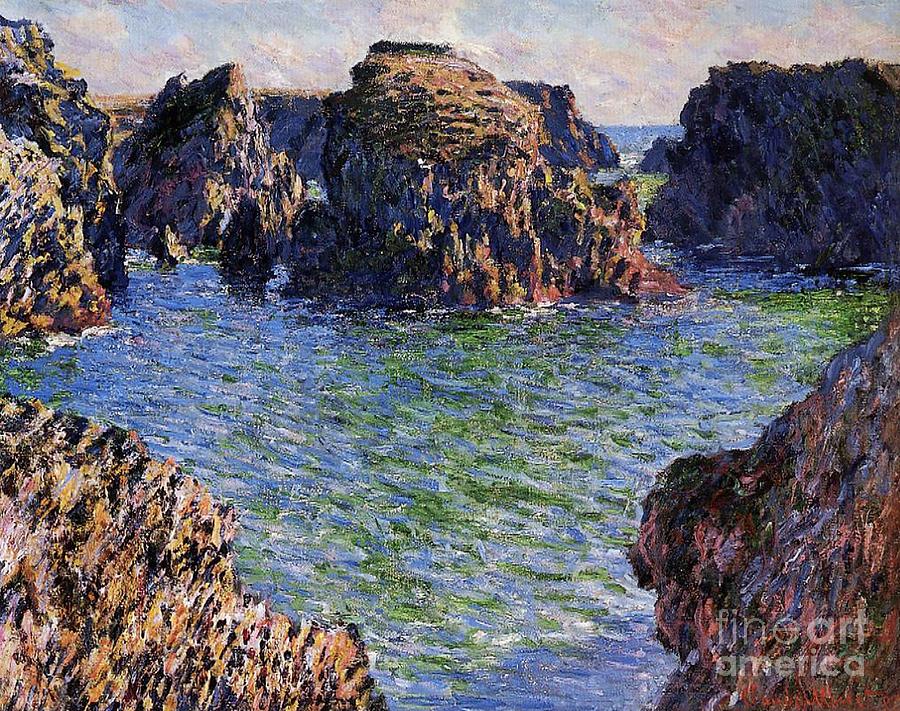 Claude Monet Painting - Port Goulphar Belle Ile Brittany by Claude Monet