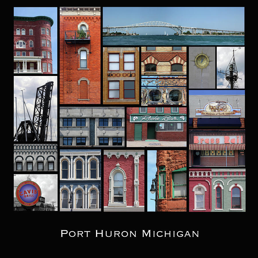 Port Huron Michigan Collage Photograph by Mary Bedy