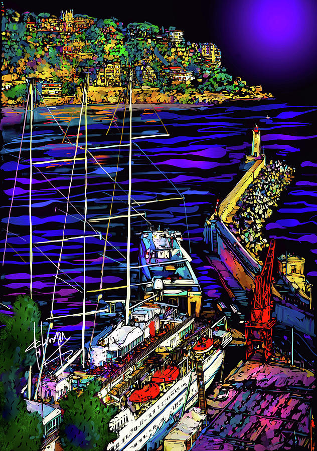 Port In Nice, France Painting